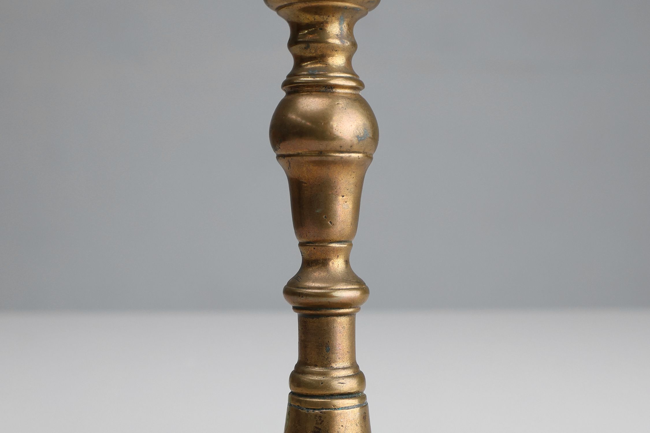 Antique French early 17th century haute epoque copper candlestick thumbnail